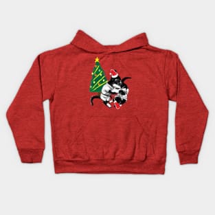 cat jitsu for christmas Kids Hoodie